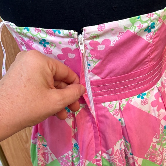Lilly Pulitzer Pink and Green Garden Party Dress - Picture 5 of 6